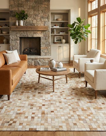 5' x 7' 11 Cowhide - Patchwork Rug