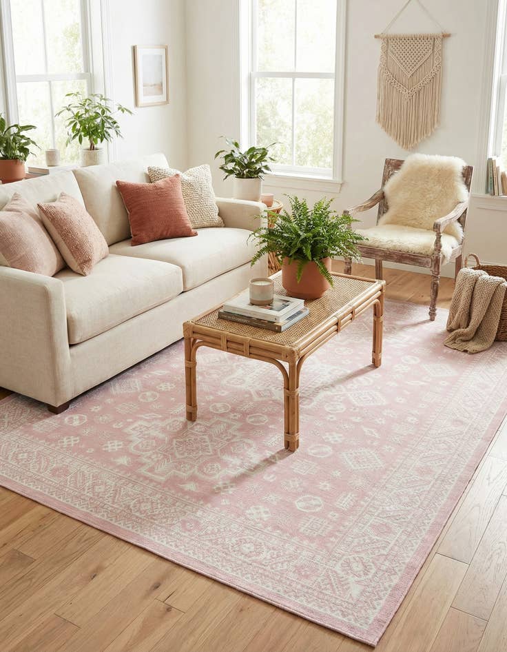 Detail image of 9' x 12'  Washable Aztec Indoor / Outdoor Rug