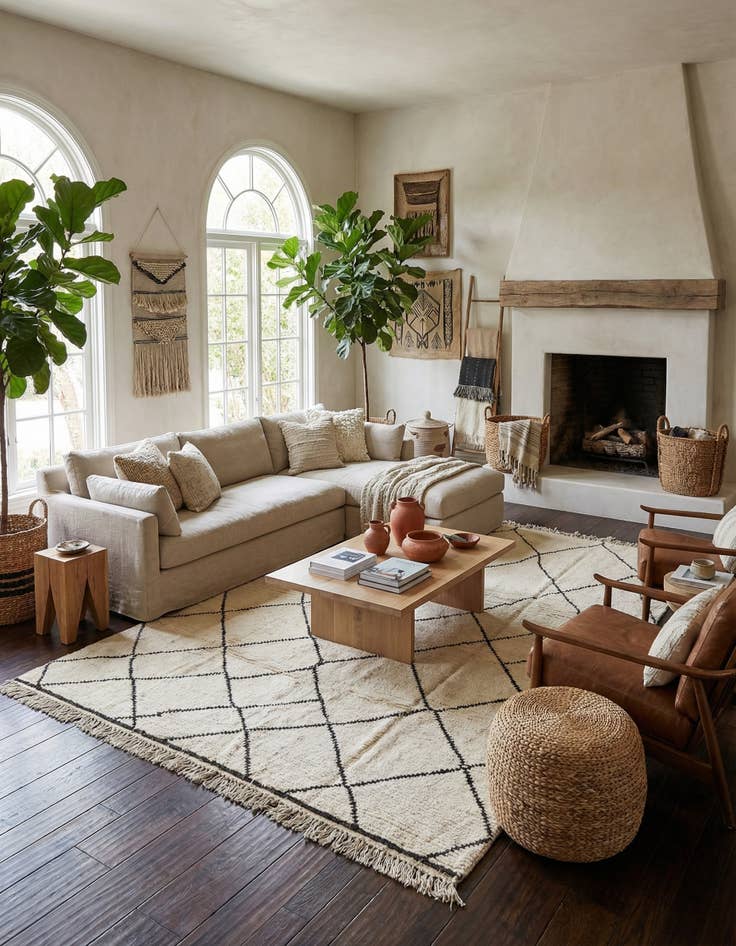 Detail image of 7' 11 x 10' 4  Hand Knotted Moroccan Wool Rug