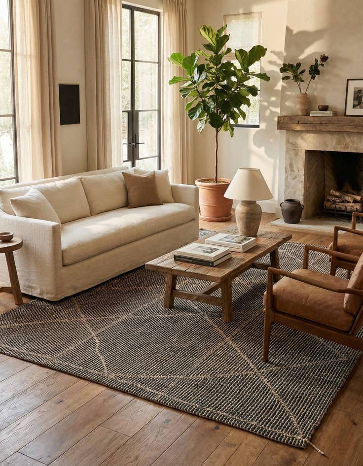 Detail image of  8' x 9' 8  Hand Knotted Darya Wool Rug