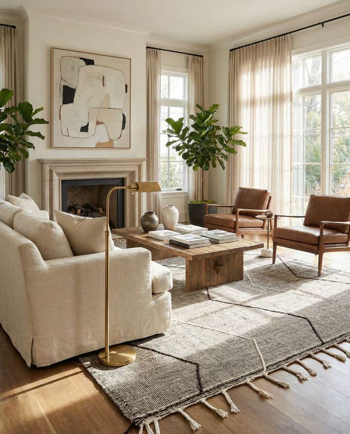 9' 2 x 13' 7 Hand Knotted Moroccan Wool Rug