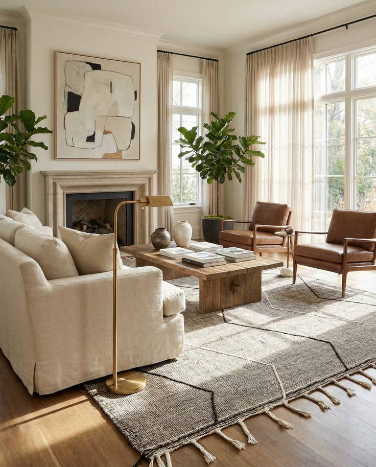 Detail image of 9' 2 x 13' 7 Hand Knotted Moroccan Wool Rug