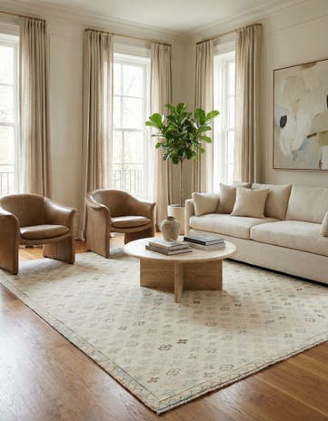 8' 5 x 9' 7 Hand Knotted Darya Wool Rug