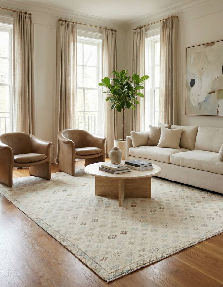 Detail image of  8' 5 x 9' 7  Hand Knotted Darya Wool Rug