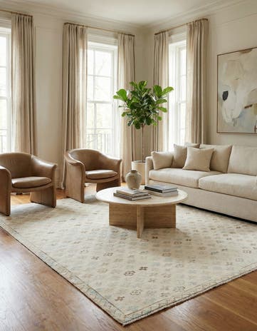 8' 5 x 9' 7 Hand Knotted Darya Wool Rug