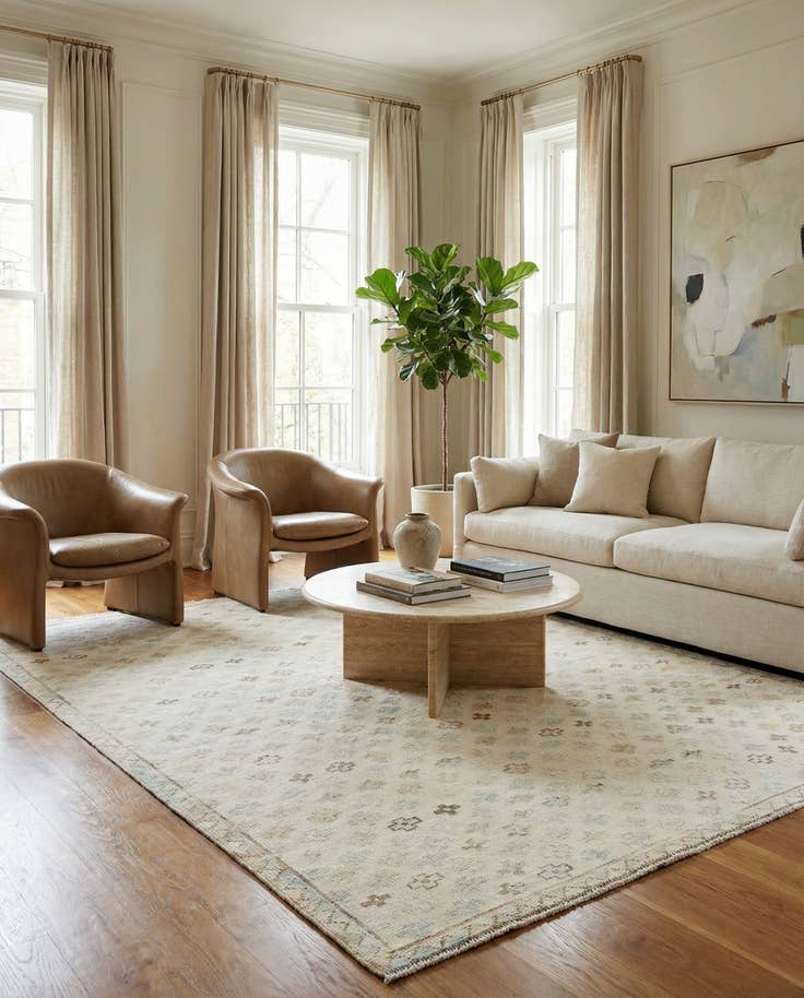 Detail image of 8' 5 x 9' 7 Hand Knotted Darya Wool Rug