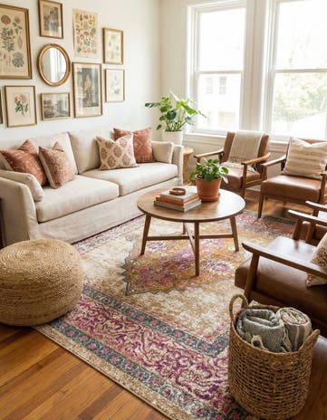 Beige Delilah Square Rug