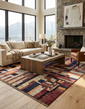 8' 4 x 9' 9 Hand Knotted Darya Wool Rug
