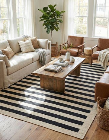 6' 9 x 9' 7 Hand Woven Kilim Modern Wool Rug