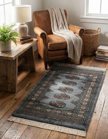 2' 8 x 4' 5 Hand Knotted Torkaman Persian Wool Rug