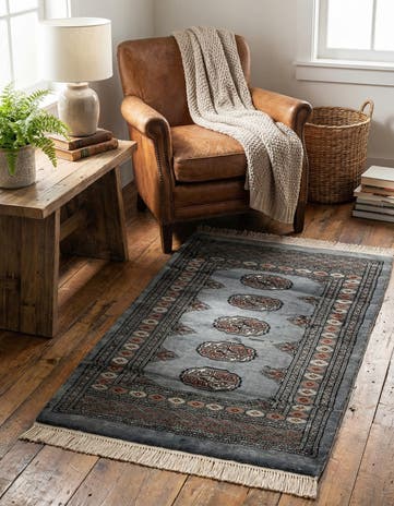 2' 8 x 4' 5 Hand Knotted Torkaman Persian Wool Rug