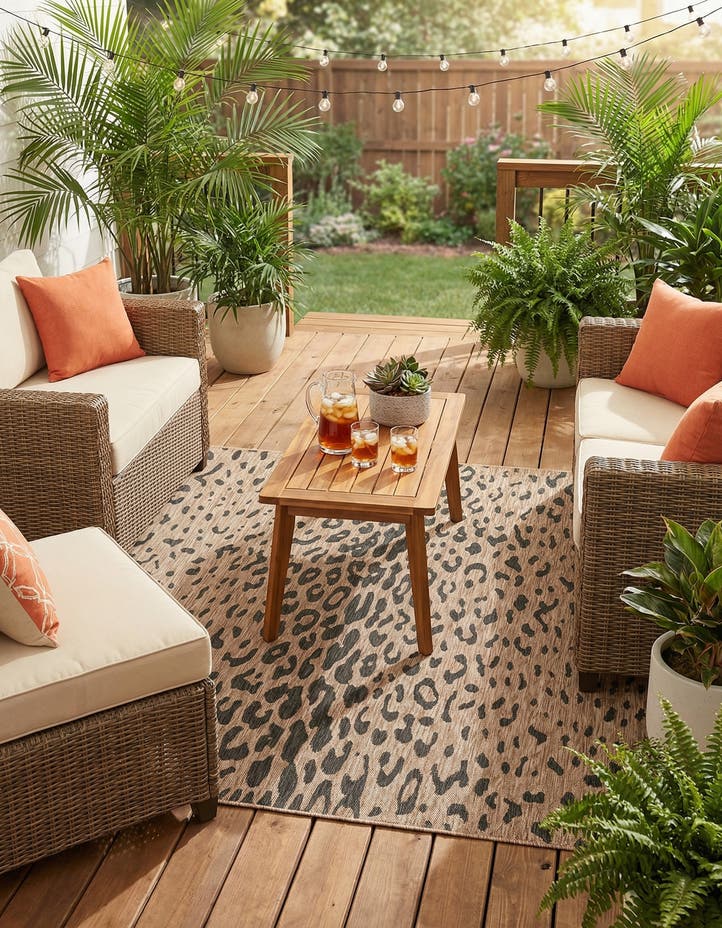 7' 10 x 7' 10 Easy-Clean Safari Indoor / Outdoor...