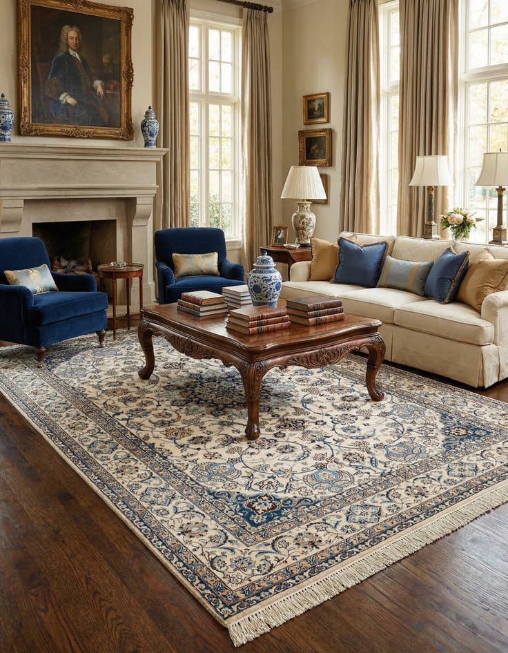 Detail image of 5' 1 x 8' 4  Hand Knotted Nain Rug