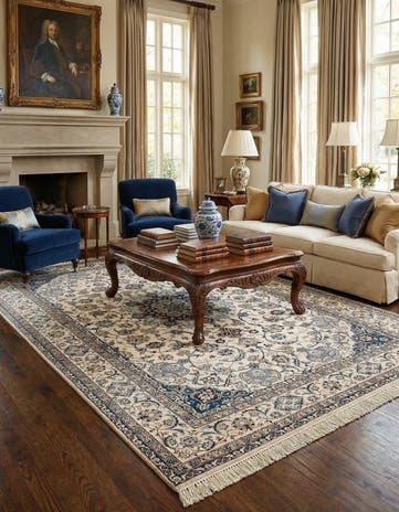 5' 1 x 8' 4 Hand Knotted Nain Rug