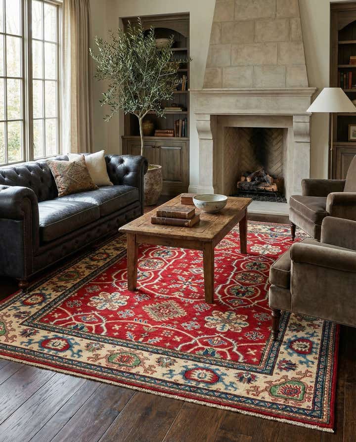 5' 8 x 7' 9 Hand Knotted Kazak Rug