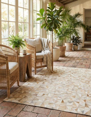 3' 11 x 6' Cowhide Stocks Rug
