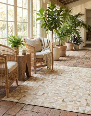 3' 11 x 6' Cowhide Stocks Rug