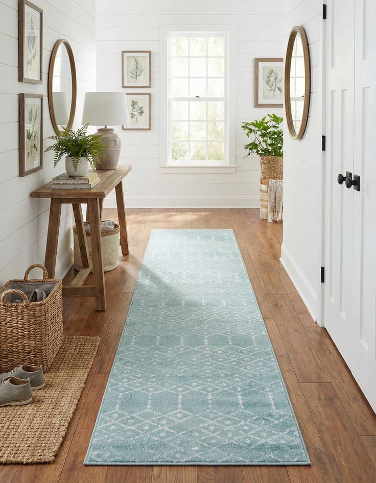 Detail image of 2' 7 x 12' Paxon Trellis Runner Rug