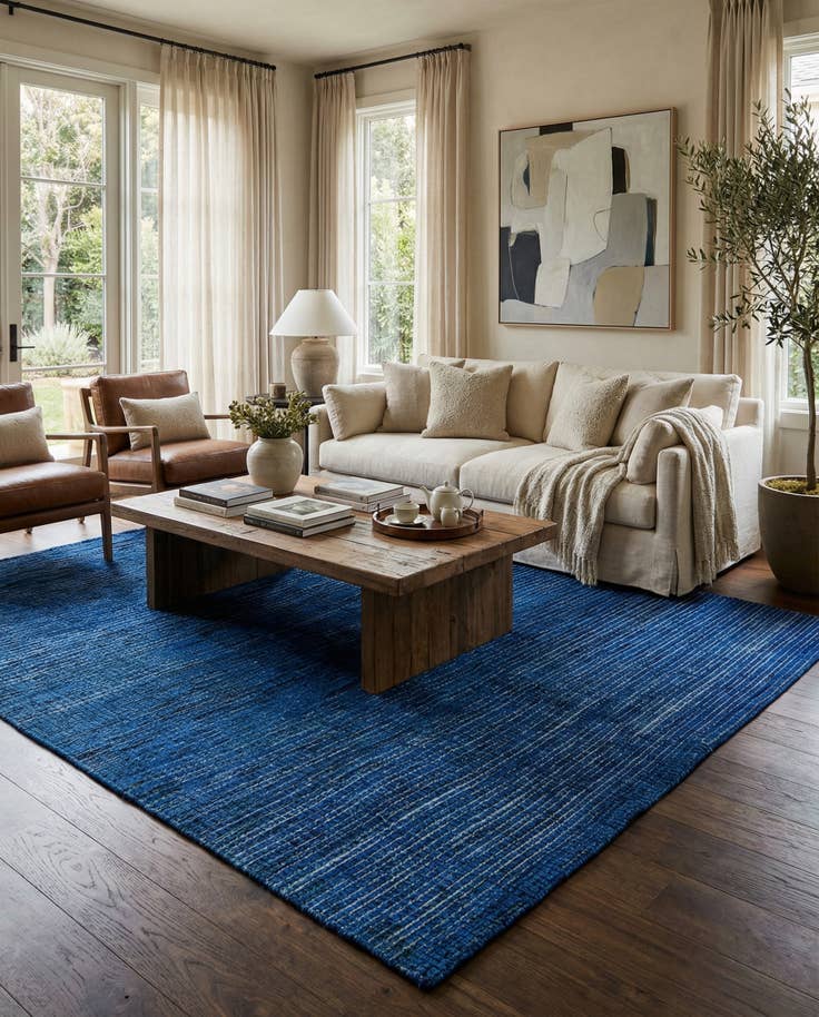 Detail image of 7' 10 x 9' 8 Hand Knotted Darya Wool Rug