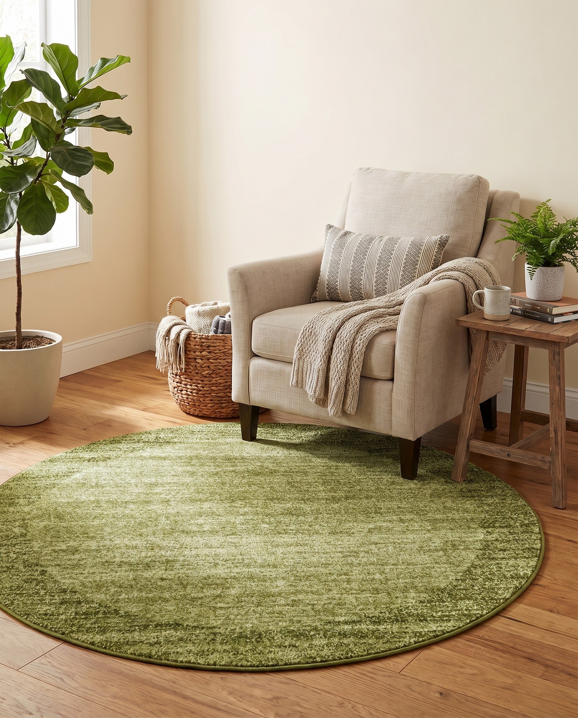 4' x 4' Angelica Round Rug