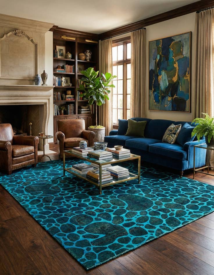 Detail image of 7' 3 x 10' 2 Vintage Royal Wool Rug