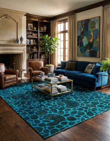 7' 3 x 10' 2 Vintage Royal Wool Rug
