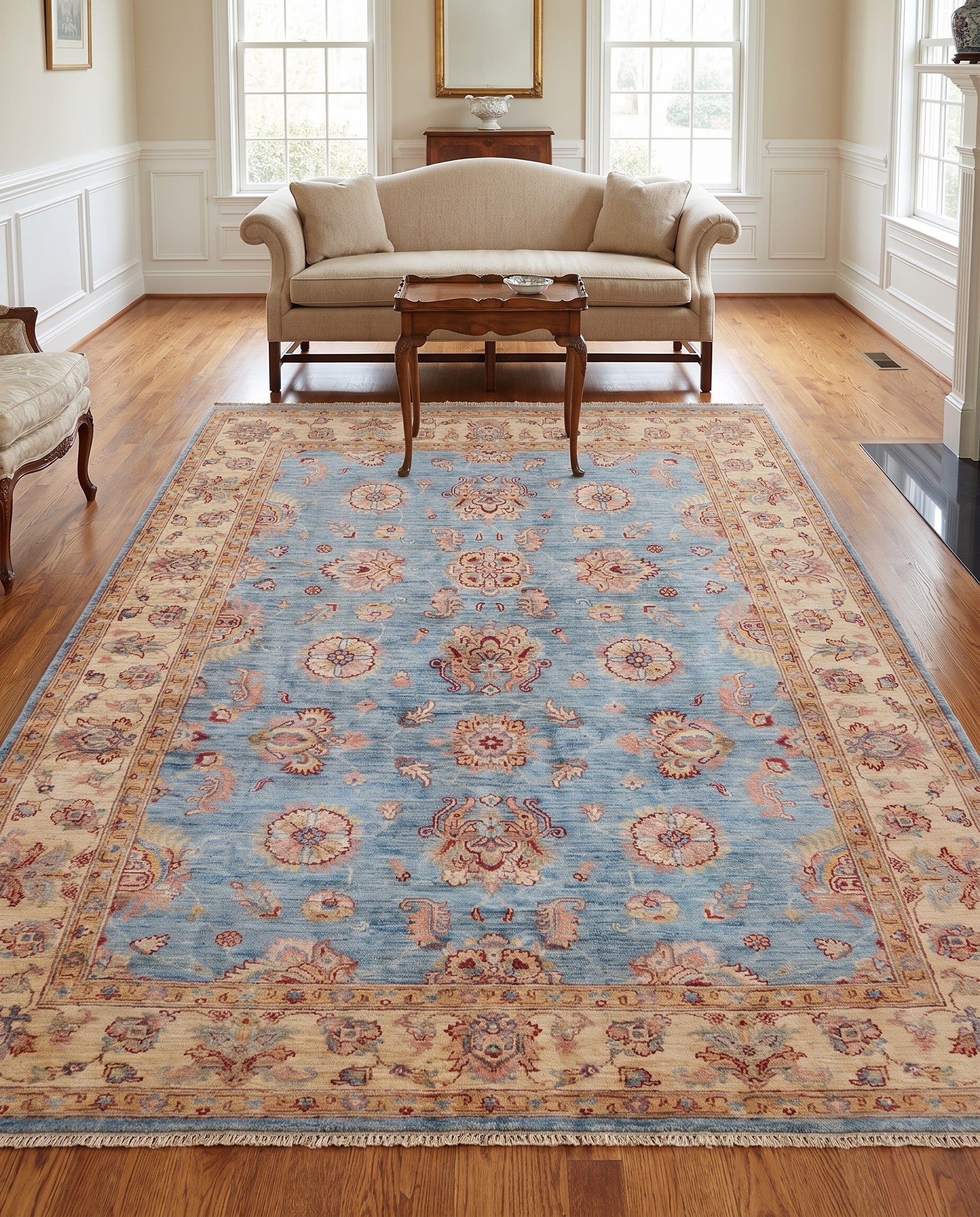 5' 1 x 6' 7 Hand Knotted Ziegler Rug