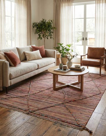 4' 7 x 6' 4 Hand Woven Kilim Modern Wool Rug