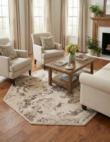 Beige Finsbury Octagon Rug