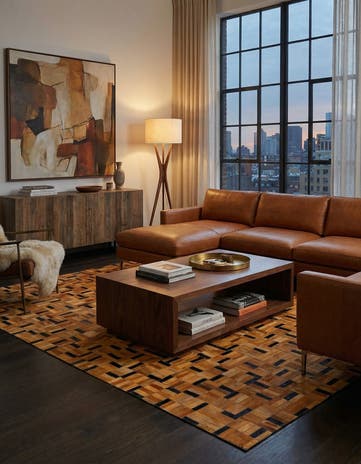 5' x 7' 11 Cowhide - Patchwork Rug