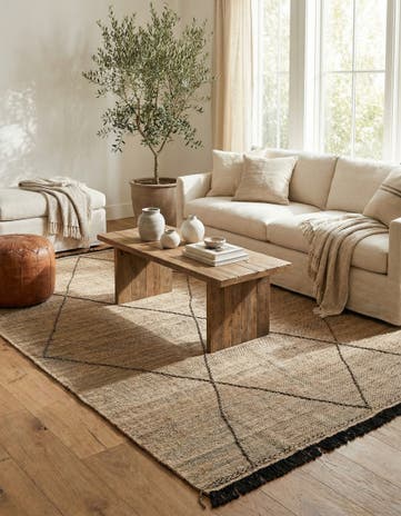 7' 1 x 9' 7 Hand Knotted Moroccan Wool Rug