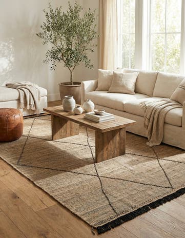7' 1 x 9' 7 Hand Knotted Moroccan Wool Rug