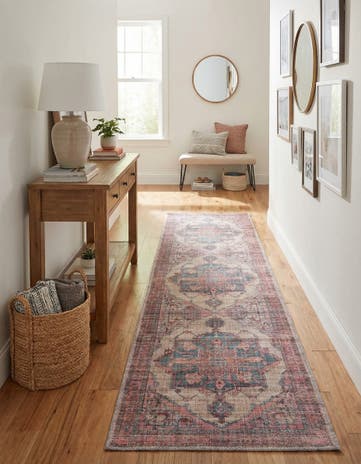 2' x 10' Washable Nostalgia Runner Rug