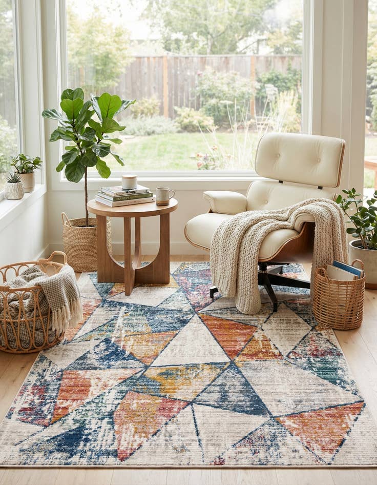 Detail image of  5' 3 x 8' Gemstone Rug