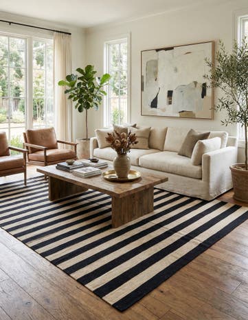 5' 8 x 7' 10 Hand Woven Kilim Modern Wool Rug