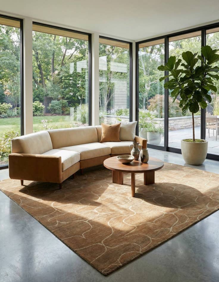 Detail image of 5' 10 x 8'  Hand Knotted Odegard Rug