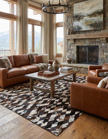 8' 2 x 10' 2 Cowhide Stocks Rug