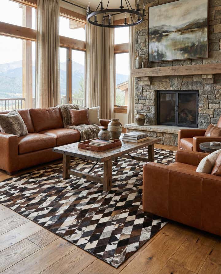 8' 2 x 10' 2 Cowhide Stocks Rug