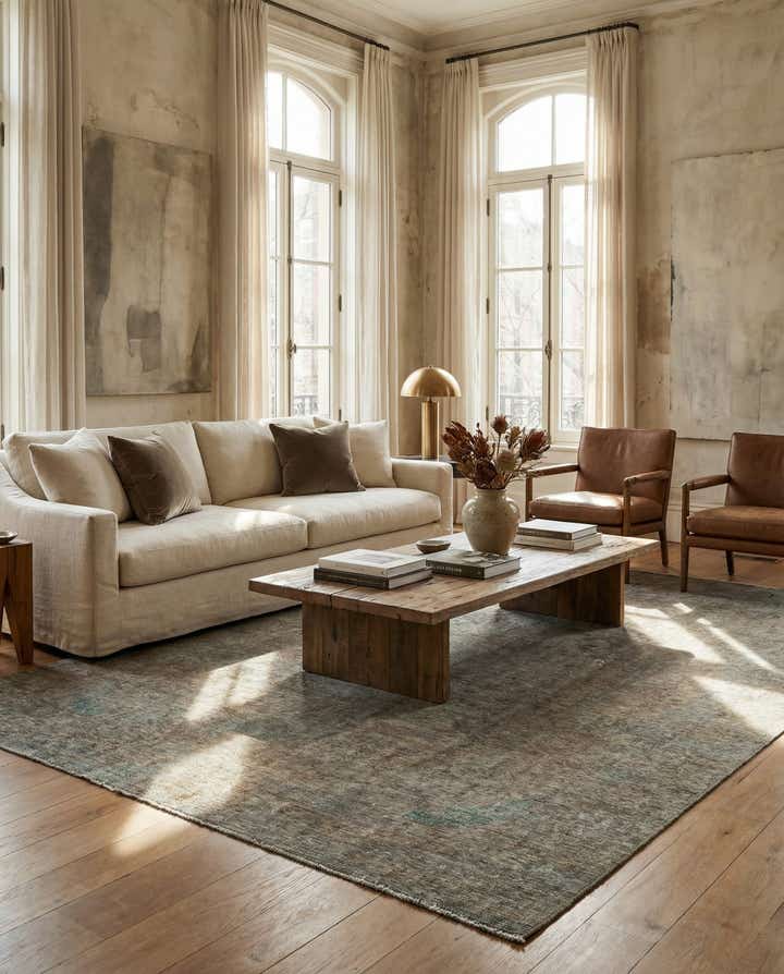 7' 7 x 9' 10 Hand Knotted Ultra Vintage Persian Wool Rug