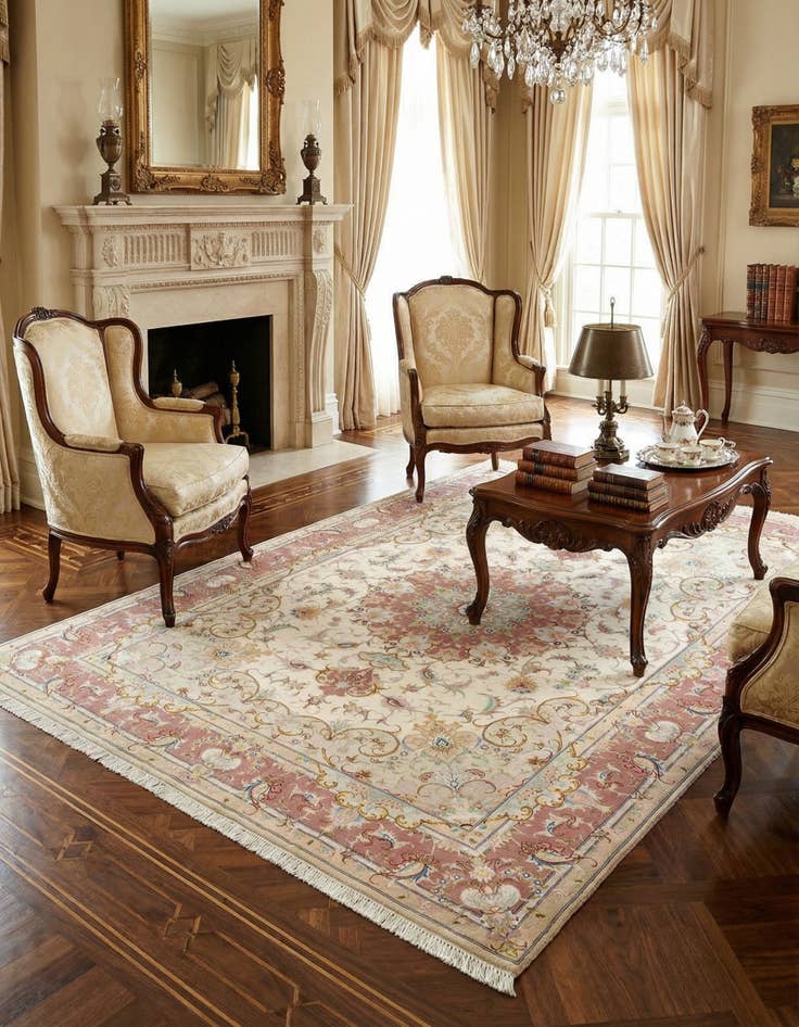 Detail image of 4' 11 x 6' 7 Tabriz Rug