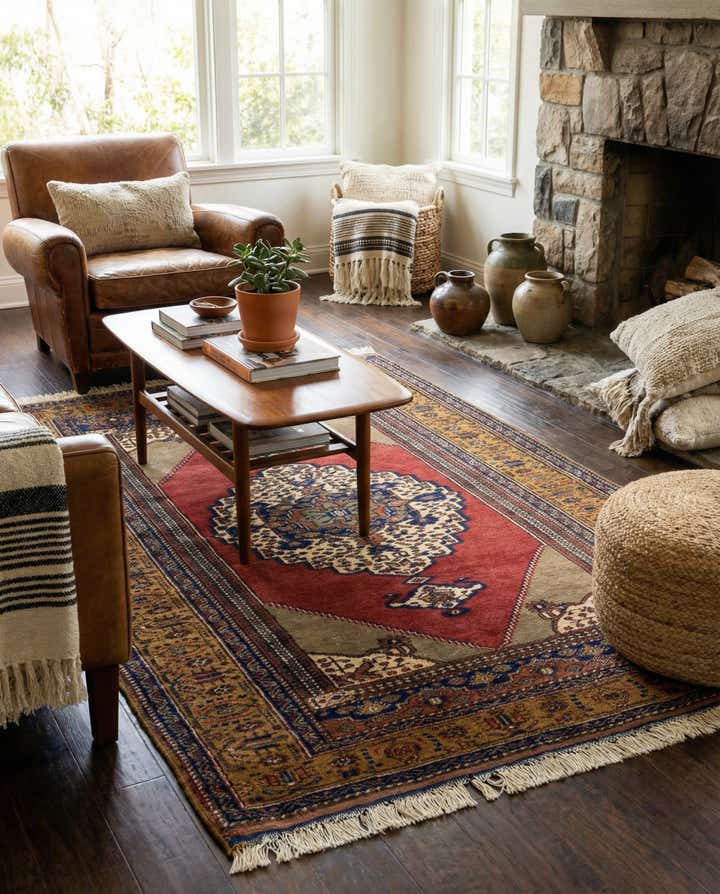 3' 7 x 5' 7 Hand Knotted Anatolian Wool Rug