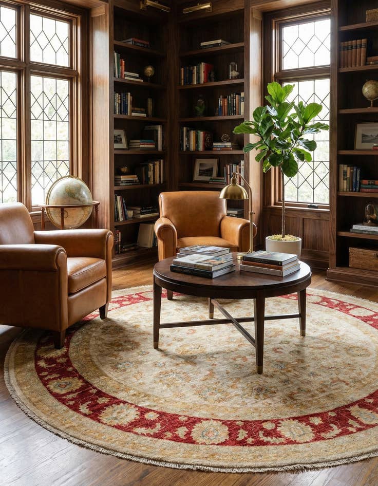 Detail image of 8' 2 x 8' 4 Kaizar Wool Round Rug