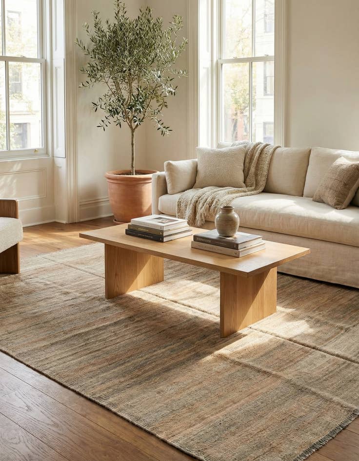 Detail image of 5' 4 x 7' 8  Hand Woven Kilim Modern Wool Rug