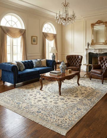 6' 8 x 9' 9 Nain Wool Rug