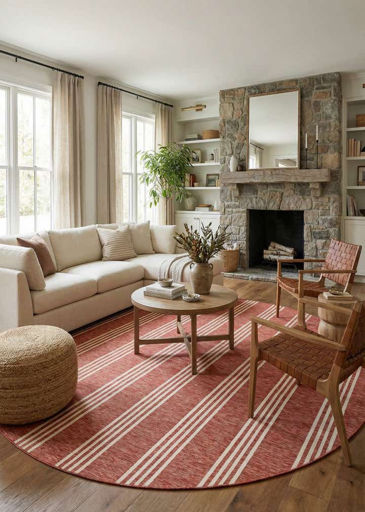 13' x 13' Easy-Clean Jill Zarin Anguilla Indoor / Outdoor Round Rug