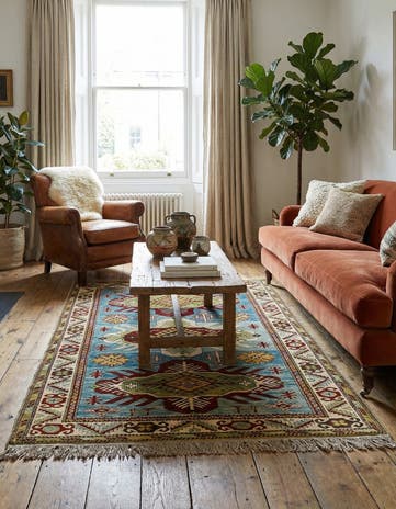 4' 6 x 6' 2 Hand Knotted Balouch Wool Rug