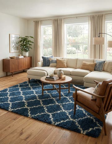 10' x 13' Lattice Shag Rug