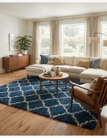 10' x 13' Trellis Shag Rug