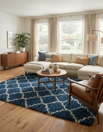 10' x 13' Lattice Shag Rug