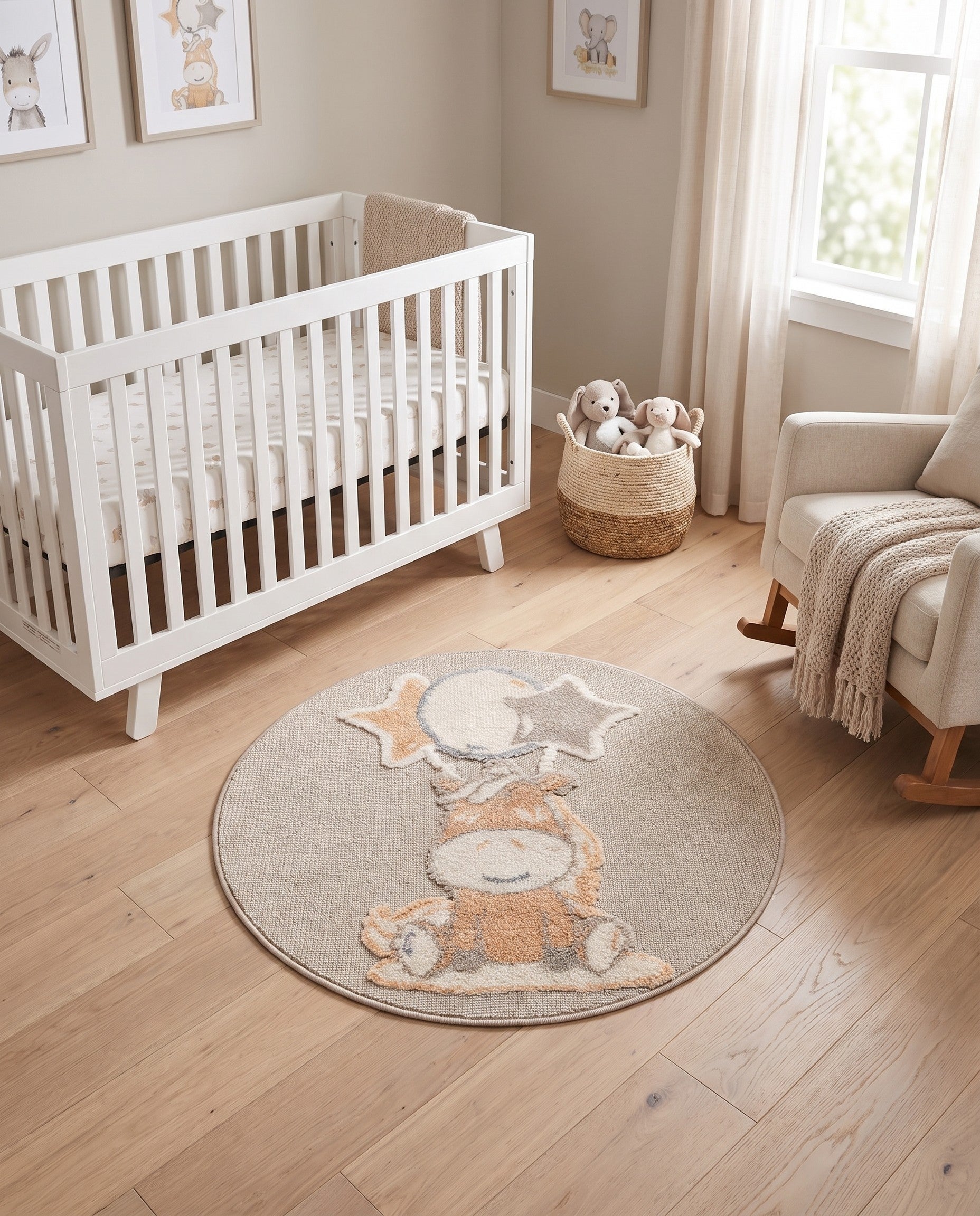 3' x 3' Whimsy Kids Round Rug